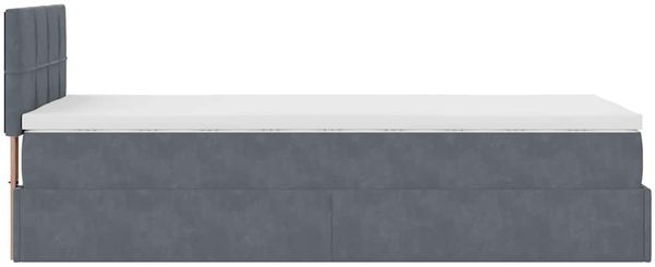 vidaXL Ottoman-Bett mit Matratze & LEDs Dunkelgrau 100x200 cm Samt 3312603 Bild 10