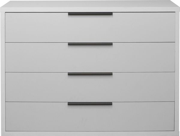 Kommode >Clyde< in kreidegrau matt lack - 122x90x45cm (BxHxT)