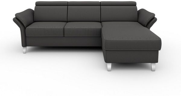sit&more Ecksofa Vincenzo L-Form, inklusive Kopfteilverstellung, wahlweise mit Bettfunktion, Bettkasten