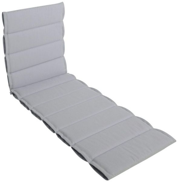 LILENO HOME Liegenauflage perfekt für Strandliege, Sonnenliege Auflage, Gartenliege Auflage, (1er Set), 1er Set Polster Auflage für Rollliegen in Silber, Sitzpolster waschbar