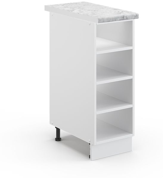 Küchenregal Fame-Line Weiß 30 cm , AP Marmor Vicco