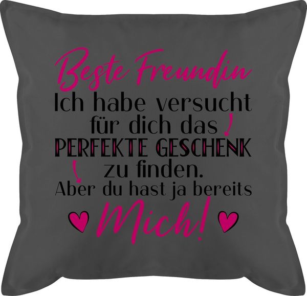 Shirtracer Dekokissen Beste Freundin Ich habe versucht für dich das Geschenk zu finden sch, Deko-Kissen mit Spruch