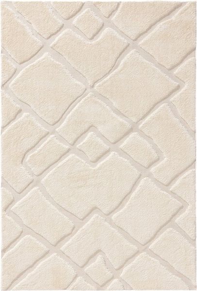 benuta Teppich Elvy, rechteckig, Höhe: 11 mm, Hochflor Teppich Wohnzimmer, Geometrische Muster, Flauschig, Modern