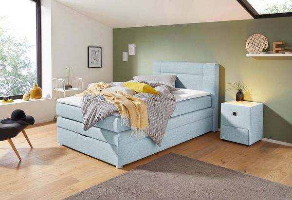 Jockenhöfer Gruppe Boxspringbett Carmen, mit Bettkasten und Topper, erhältlich in 120 & 140cm Breite