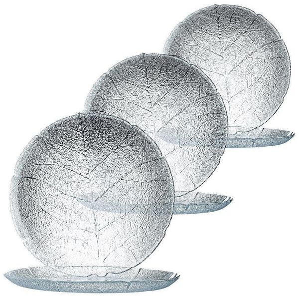 Luminarc Gebäckteller Luminarc Aspen Teller flach 24cm 6er Set, Glas, (Spar-Set)