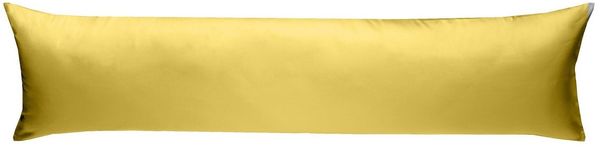 Mako-Satin Seitenschläferkissen Bezug uni / einfarbig gelb 40x145 cm von Bettwaesche-mit-Stil