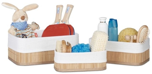 6 x Aufbewahrungskorb Bad natur