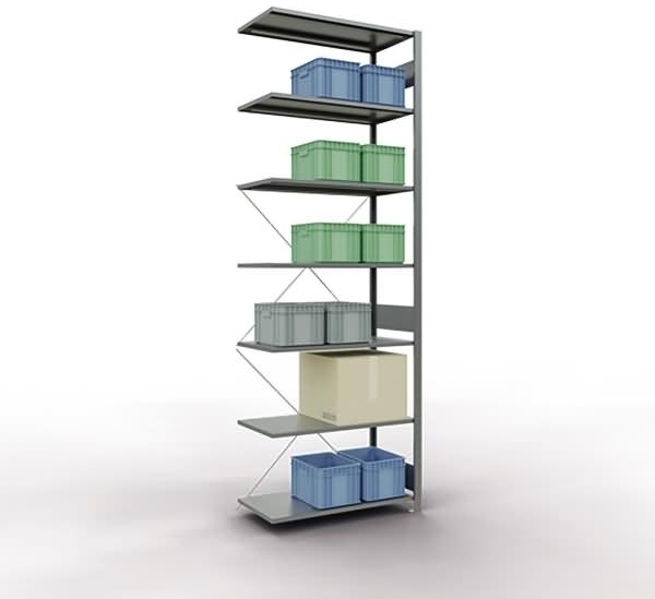 Schulte Regal MULTIplus150 12757 Anbau 3.000x1.000x500mm 7 Böden verzi