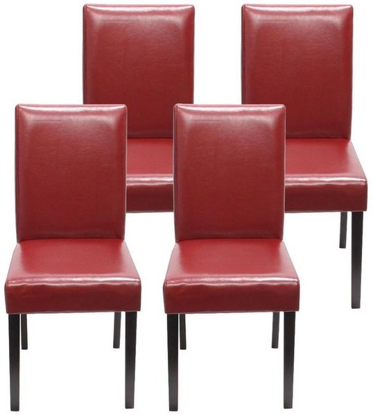 MCW Esszimmerstuhl Littau-4 (Set, 4 St), 4er-Set, Rutschfest durch Kunststoff-Bodenschoner, hohe Rückenlehne