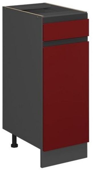 Küchenunterschrank R-Line Rot 30 cm J-Shape, ohne Arbeitsplatte Vicco Bild 4