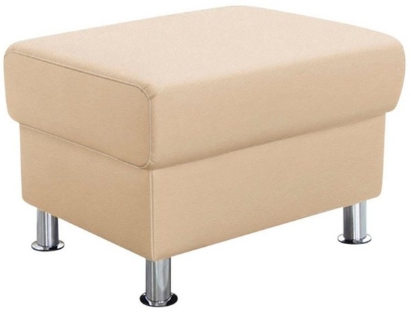 TRENDMANUFAKTUR Hocker Rondo, Polsterhocker zur Serie, Breite 67 cm, Füße chromfarben, Fußhocker wahlweise mit Federkern, in verschiedenen Bezügen bestellbar Bild 4