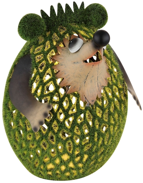 LED Solarleuchte, Igel, Grün, IP44, H 21 cm
