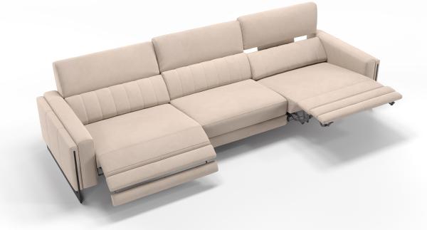Sofanella 3-Sitzer MARA Stoffsofa XXL Couch in Creme S: 240 Breite x 101 Tiefe