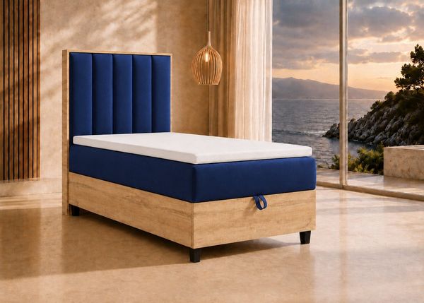 Best for Home Boxspringbett Einzelbett Trinity K-10 mit Bettkasten & Komfort Topper T30 (Bett, Polsterbett mit Stauraum, Jugendbett, Kinderbett versch. Größen, 4-St, 70x200 80x200 90x200 100x200 cm), Verschiedene Liefermöglichkeiten, TOP Preis-Leistung...