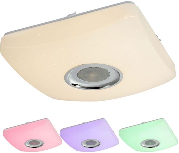 RGB LED-Deckenleuchte, Fernbedienung, Lautsprecher, Dimmer