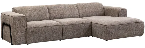 Vente-unique - TEJAMI Sofa Stoff Schokoladenbraun - B 160 cm x H 78 cm x L 322 cm Bild 2