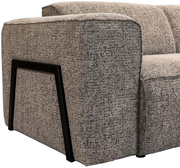 Vente-unique - TEJAMI Sofa Stoff Schokoladenbraun - B 160 cm x H 78 cm x L 322 cm Bild 4