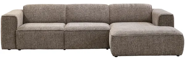 Vente-unique - TEJAMI Sofa Stoff Schokoladenbraun - B 160 cm x H 78 cm x L 322 cm