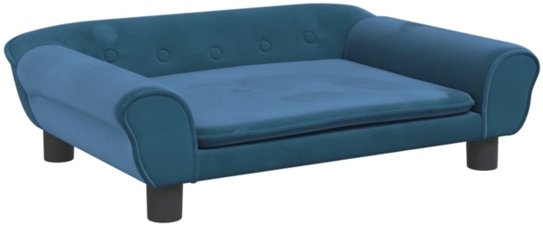vidaXL Hundebett Blau 70x48x22 cm Samt