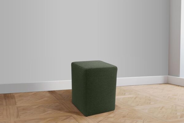 DOMO. Collection Polsterhocker Pontal, Hocker, Rechteckig, Füße mit Filzgleitern, Fußhocker, Polstergarnitur, 38 x 38 x 47 (BxTxH), grün