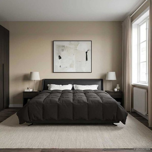 vidaXL Ganzjahresbettdecke Anthrazit 220 x 260 cm Mikrofaser 42025999