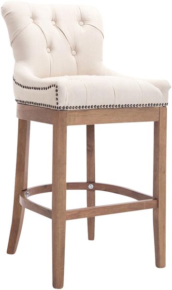 CLP Barhocker Lakewood Stoff, Antik-hell gepolstert antik-hell,creme