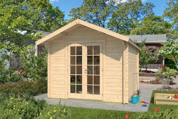 Gartenhaus Lexi 44 F Premium Lichtgrau