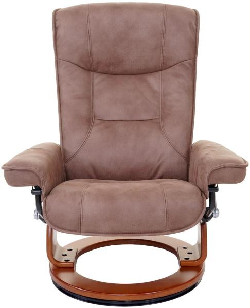 MCA Relaxsessel Hamilton, Fernsehsessel Hocker, Stoff/Textil 130kg belastbar ~ antikbraun, honigfarben Bild 5