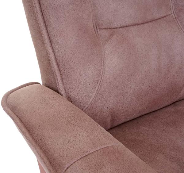 MCA Relaxsessel Hamilton, Fernsehsessel Hocker, Stoff/Textil 130kg belastbar ~ antikbraun, honigfarben Bild 6