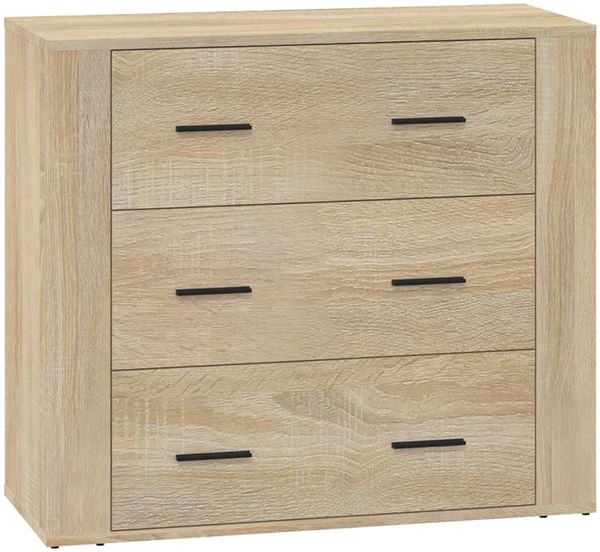 vidaXL Sideboard Sonoma-Eiche 80 x 33 x 70 cm Holzwerkstoff [816579] Bild 2