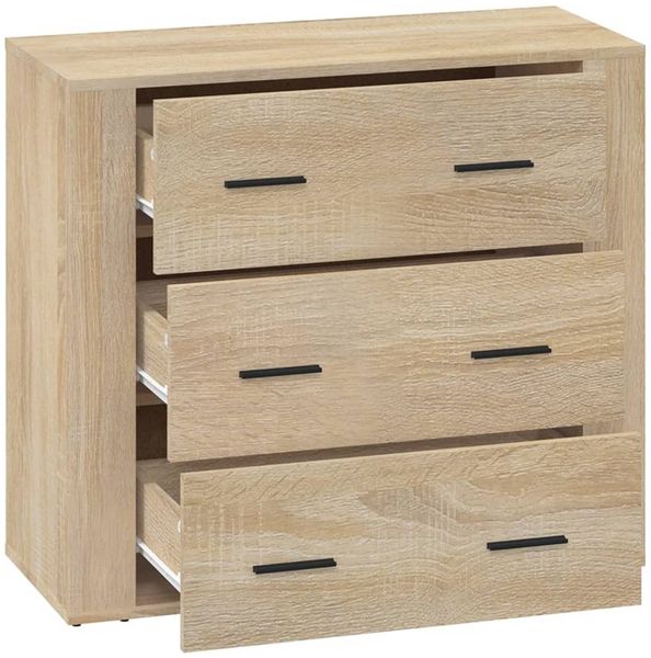 vidaXL Sideboard Sonoma-Eiche 80 x 33 x 70 cm Holzwerkstoff [816579] Bild 4