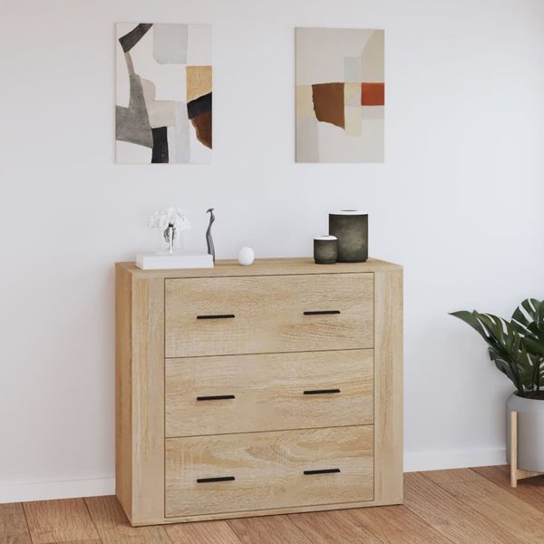 vidaXL Sideboard Sonoma-Eiche 80 x 33 x 70 cm Holzwerkstoff [816579]
