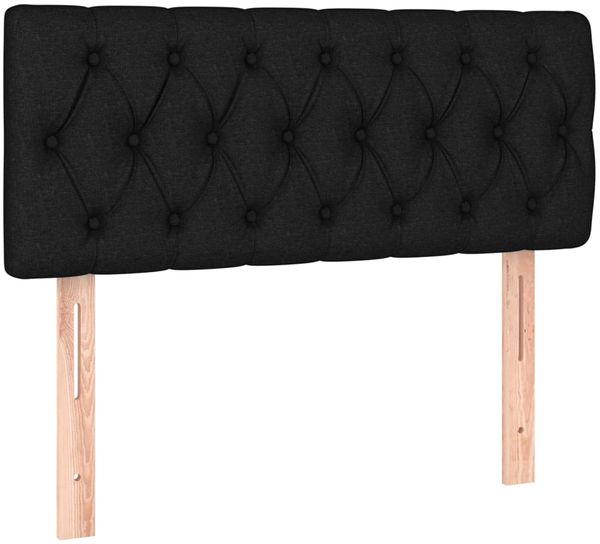 vidaXL Boxspringbett mit Matratze Schwarz 120x190 cm Stoff 3269746 Bild 7
