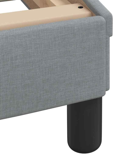 vidaXL Bettgestell mit LED ohne Matratze Hellgrau 120x200 cm Stoff 3310657 Bild 10