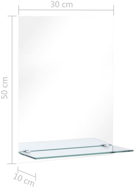 vidaXL Wandspiegel mit Regal 30×50 cm Hartglas [249435] Bild 6