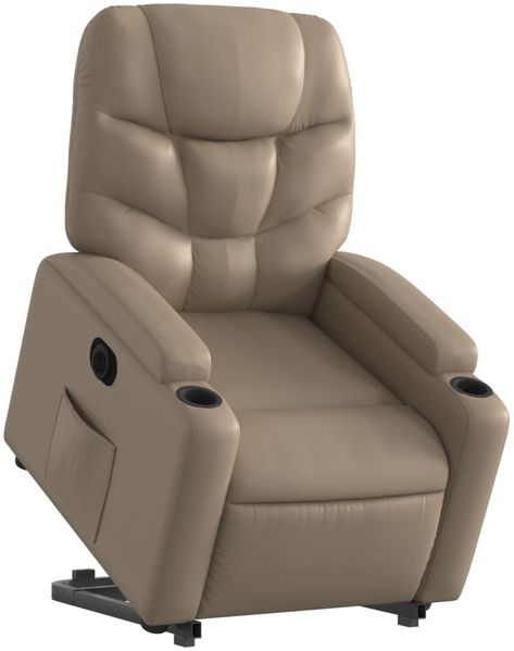 vidaXL Relaxsessel mit Aufstehhilfe Elektrisch Cappuccino Kunstleder 3204678 Bild 3