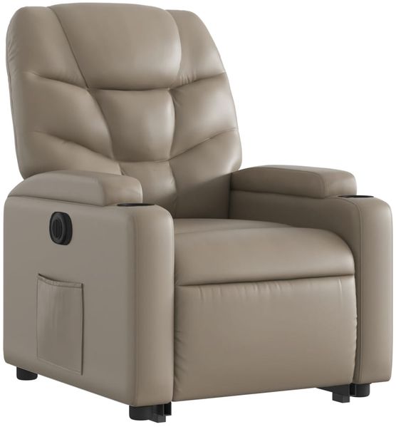vidaXL Relaxsessel mit Aufstehhilfe Elektrisch Cappuccino Kunstleder 3204678 Bild 4