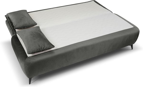 Schlafsofa mit Bettkasten (B/H/T: 210x103x90 cm) in Grau-Beige Bild 4