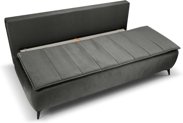 Schlafsofa mit Bettkasten (B/H/T: 210x103x90 cm) in Grau-Beige Bild 3