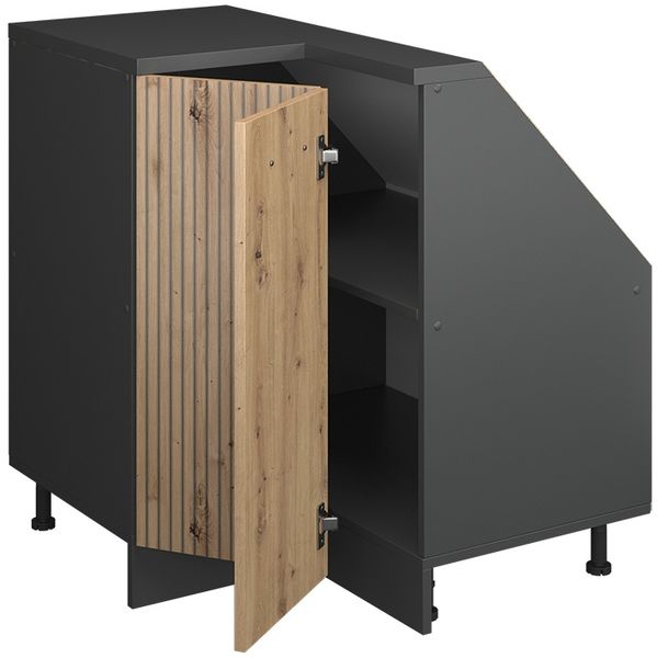 Dachschrägenschrank Eckschrank Rion Artisan Eiche/Anthrazit 75.6 x 81.6 cm mit 1 Tür Vicco Bild 4