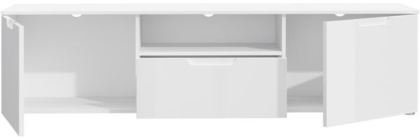 Forte 'Sienna' Lowboard, TV Unterschrank, weiß Hochglanz, 170x43 cm Bild 4