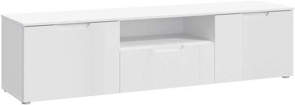 Forte 'Sienna' Lowboard, TV Unterschrank, weiß Hochglanz, 170x43 cm Bild 3