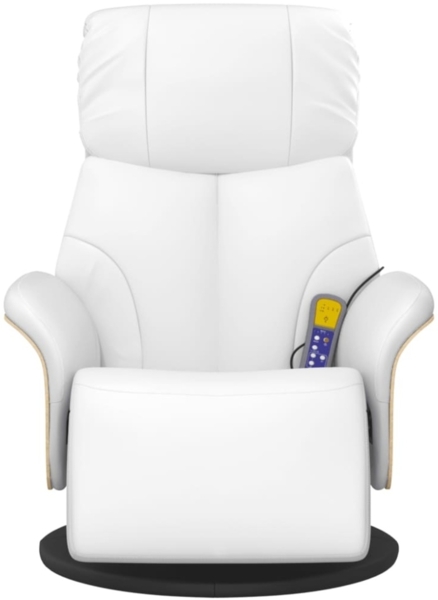 vidaXL Massagesessel mit Fußteil Weiß Kunstleder 356638 Bild 7