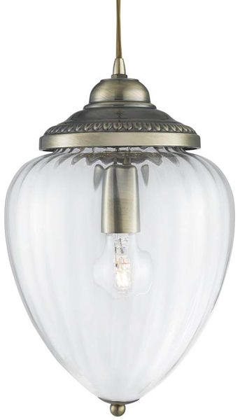 Pendelleuchte, Antik Messing, H 100 cm, PINEAPPLE