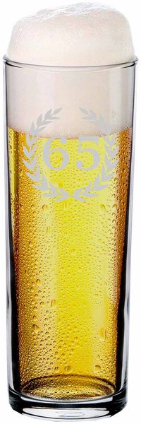 Luxentu Kölschglas Bierglas Kölner Stange 0,2l mit Eichung - 65. Jubiläum