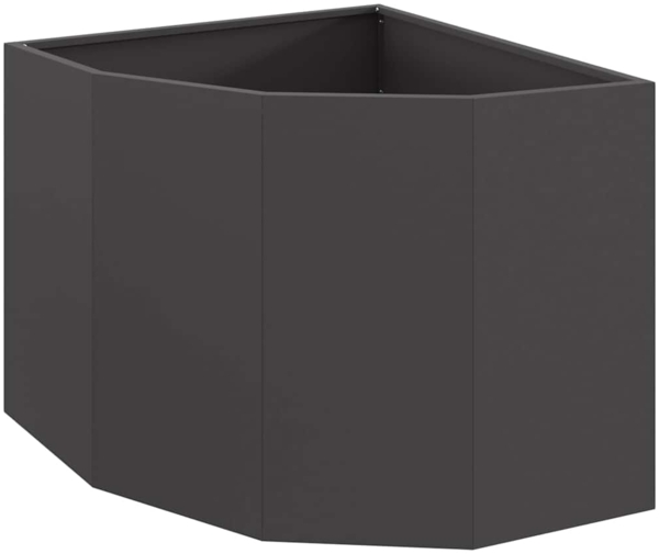 vidaXL Eckpflanzer Schwarz 60 x 60 x 50 cm Stahl 883661