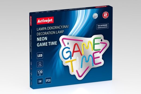 Activejet AJE-NEON GAME TIME 143 Glühbirne(n) LED Nicht austauschbare(s) Leuchtmittel 120 lm IP20 Mehrfarbig