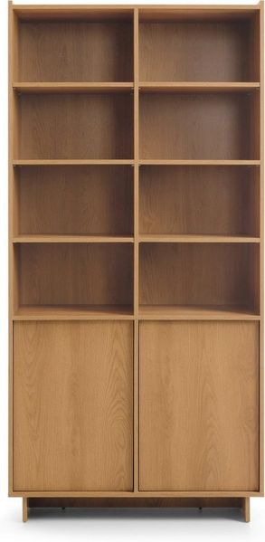yourhouse24 Bücherregal Großes Regal YASUMI (98 cm) – Eiche Carmel (Japandi)