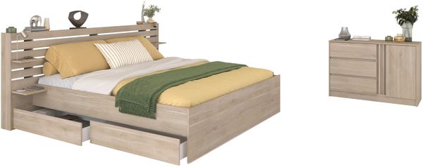 Escale 26 Stauraumbett 150x200 cm mit Kommode