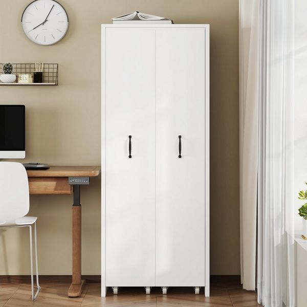 REDOM Hochschrank mit Rollen (Erweiterbares Highboard, 1-St, 4 Ebenen, MDF) Links und rechts austauschbar